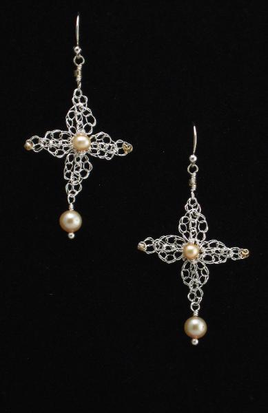 Golden Quatrefoil Earrings by Anne Annabelle Jones