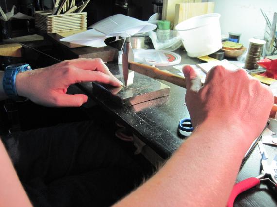 light forging silver wire for a ring