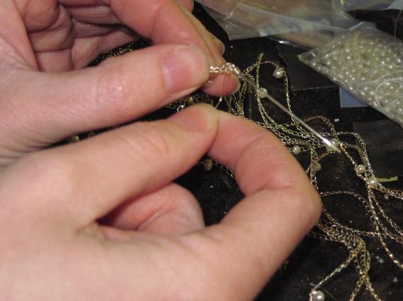 crocheted silver wire