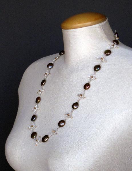 Quatrefoils and Coins Necklace by Anne Annabelle Jones