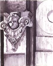 San Clemente Angel drawing by Anne Annabelle Jones