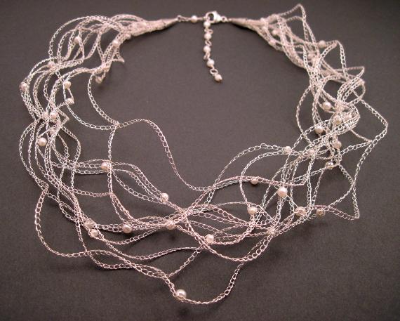White Clouds necklace by Anne Annabelle Jones