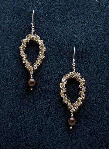 Olive Drop Earrings by Anne Annabelle Jones