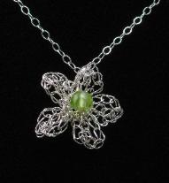 Peridot Blossom Pendant by Anne Annabelle Jones