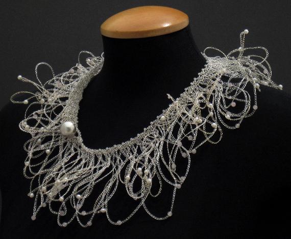 Strawberries and Cream Collar by Anne Annabelle Jones