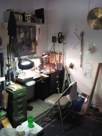 annabelle, jones, studio, jewelry, jeweler's bench, workbench